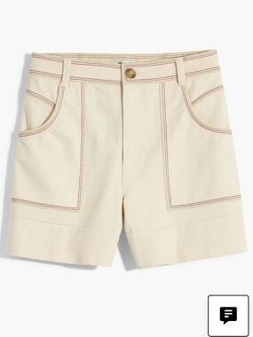 Madewell Chase Rainbow Stitched Canvas Shorts